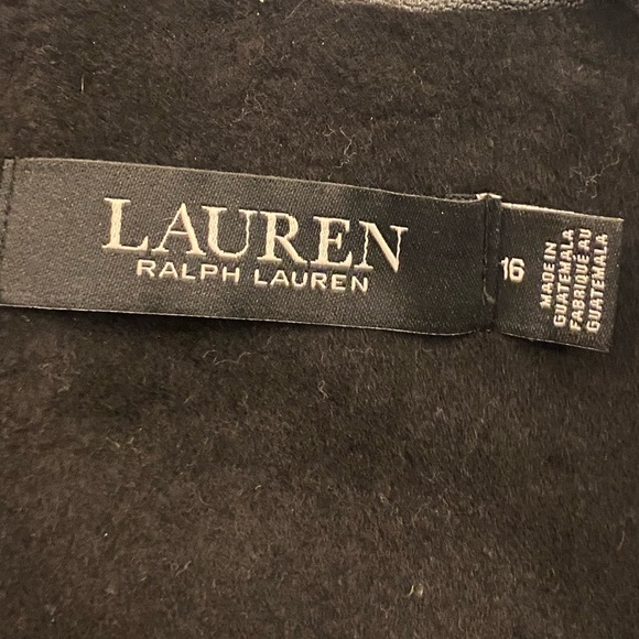 Lauren Ralph Lauren Faux Leather Trim Wool Blend Longline Coat - Picture 7 of 8